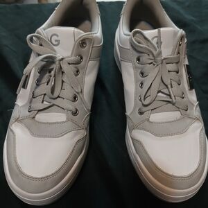 Grey and white Women Guess sneakers, Marlen platform, low top Lace-Up Sneakers